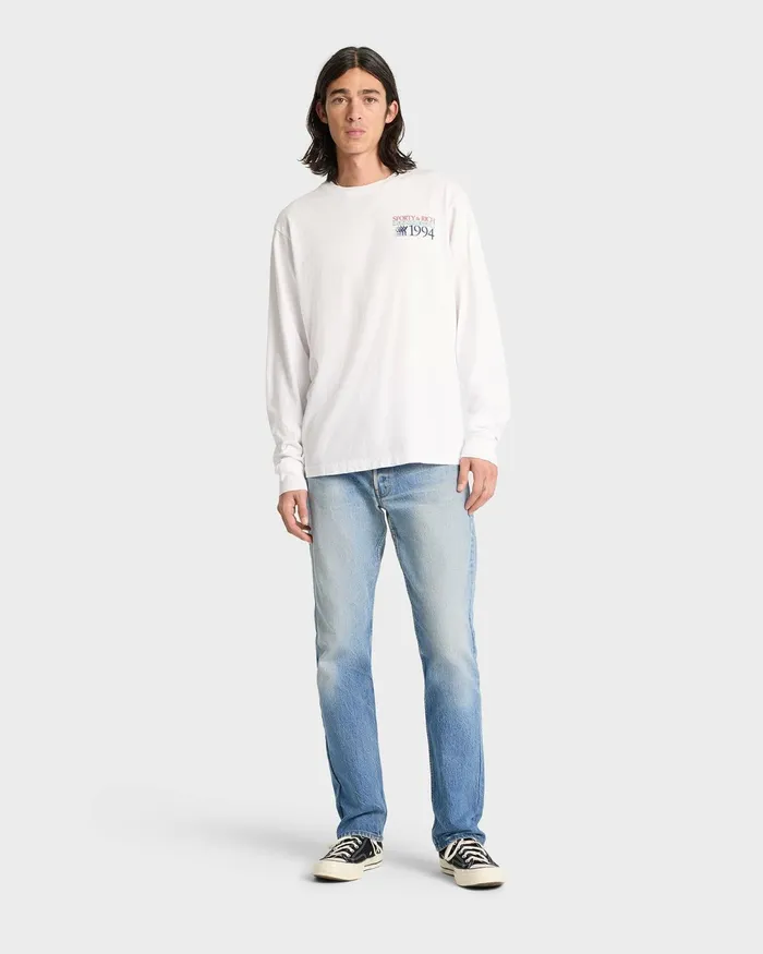 Sweatshirts Men Sporty and Rich Finish Line Longsleeve 8211 WhiteMulti