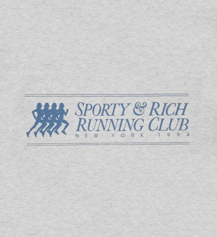 Sweatshirts Women Sporty and Rich 94 Running Club Crewneck 8211 Heather Gray