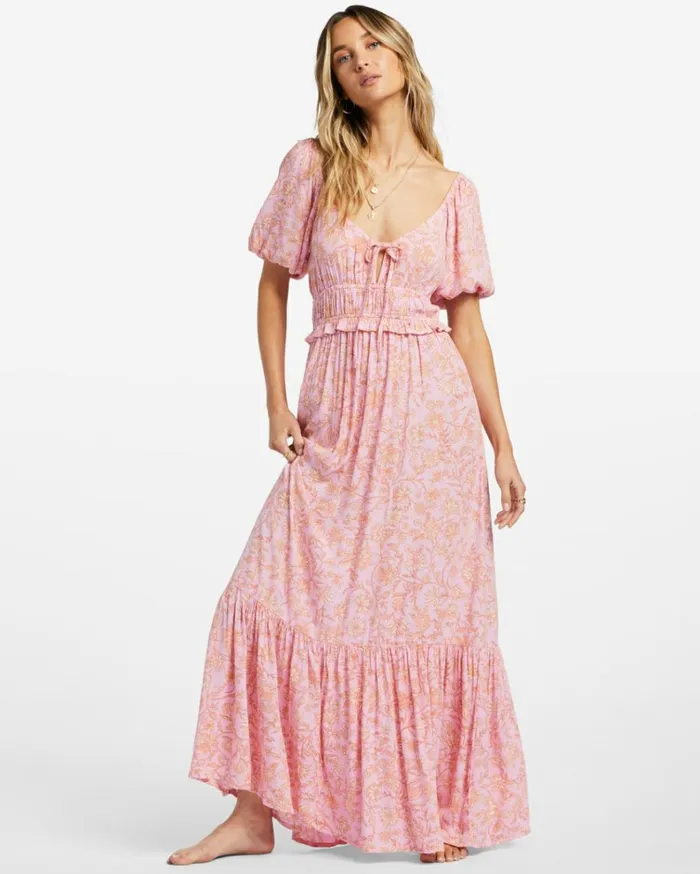 Sweet On You Maxi Dress Pink Trails Women Billabong Maxi Dresses