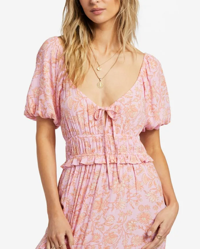 Sweet On You Maxi Dress Pink Trails Women Billabong Maxi Dresses