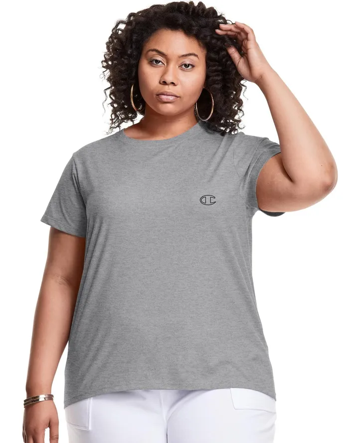 TShirt C Logo Plus Size Oxford Grey Women Champion TShirts and Tops
