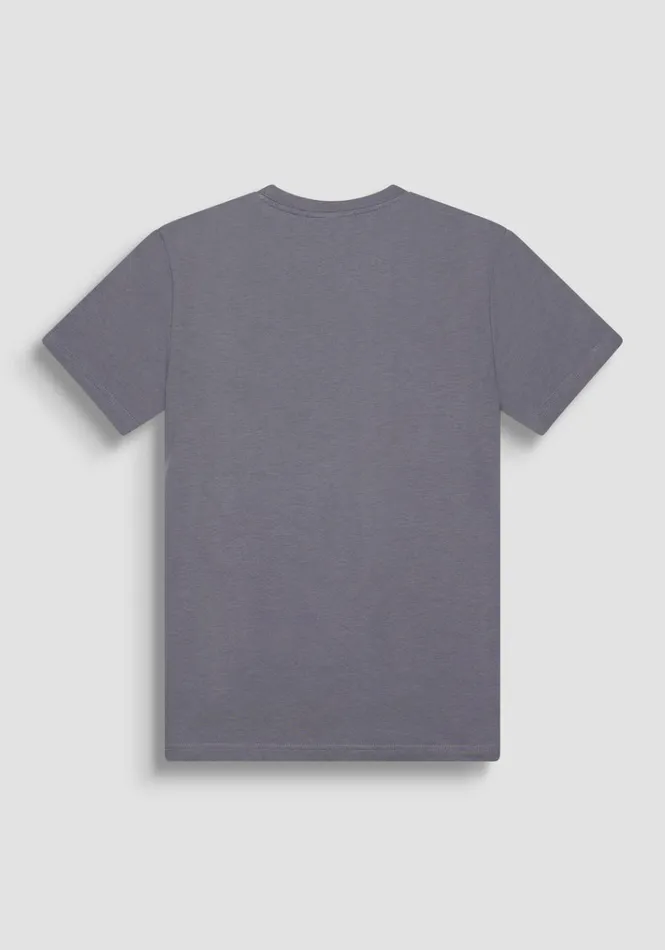 TShirts And Polo Men Antony Morato Regular Fit TShirt In Grey Sustainable ViscoseBlend Fabric Anthracite