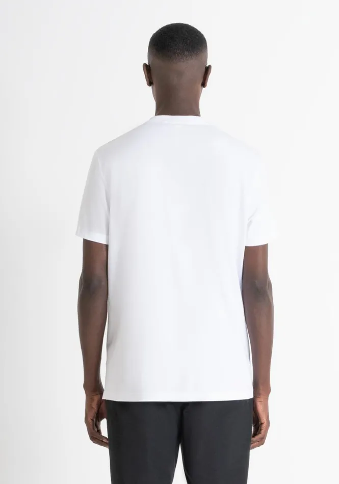 TShirts And Polo Men Antony Morato Regular Fit TShirt In White Sustainable ViscoseBlend Fabric White