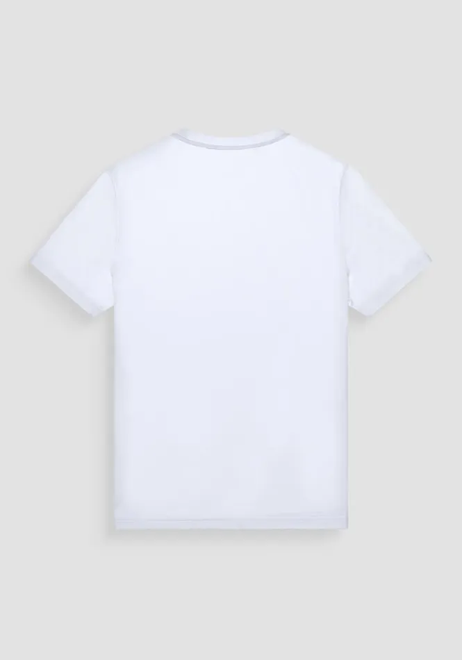 TShirts And Polo Men Antony Morato Regular Fit TShirt In White Sustainable ViscoseBlend Fabric White