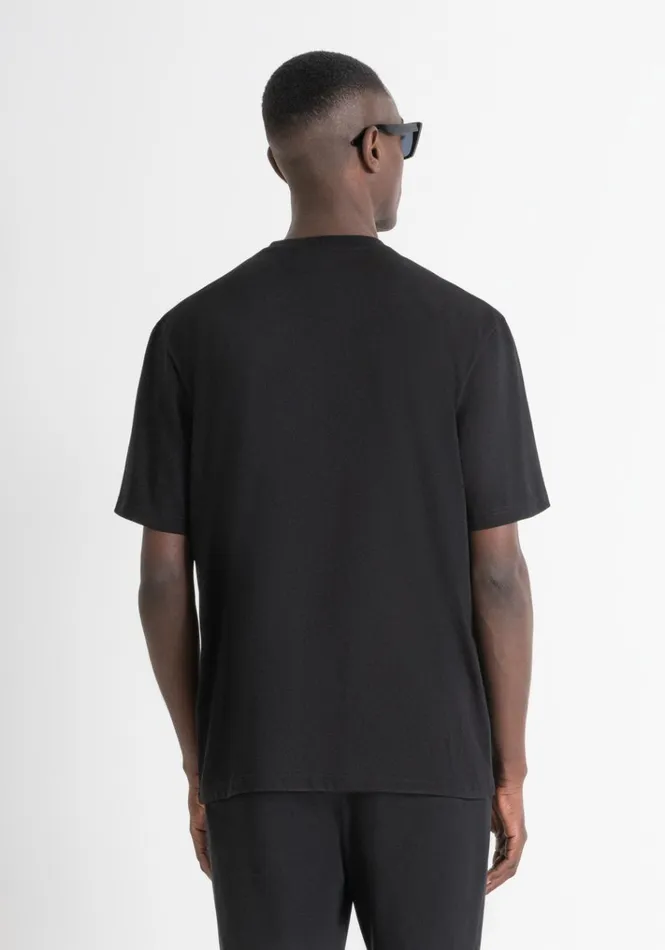 TShirts And Polo Men Antony Morato Relaxed Fit TShirt In Structured Jersey Cotton Black