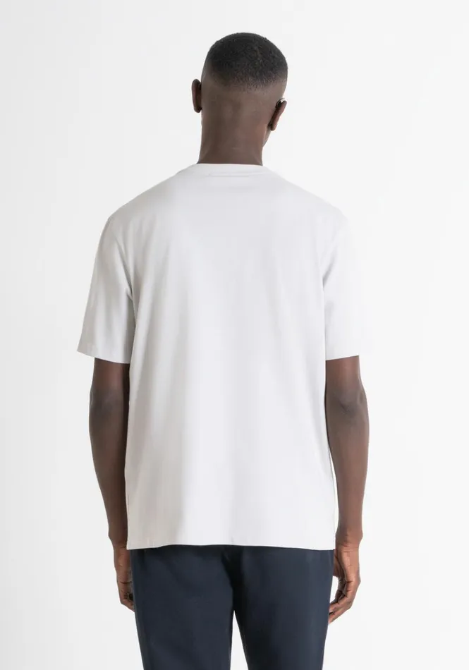 TShirts And Polo Men Antony Morato Relaxed Fit TShirt In Structured Jersey Cotton Ice