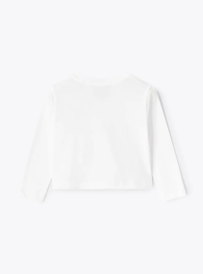 Tshirts Girl 216 Il Gufo Cropped Jersey Tshirt