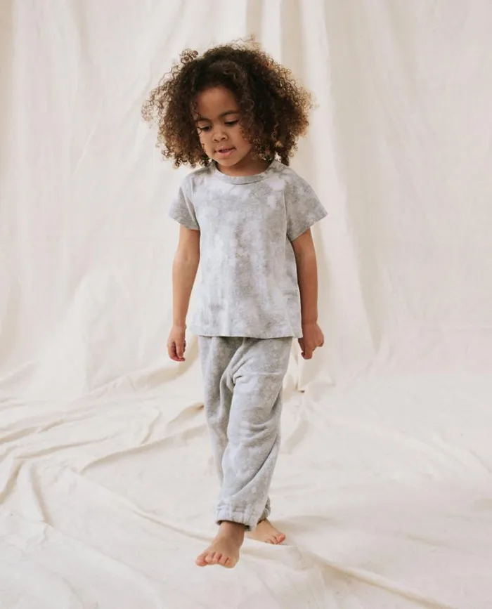 Tshirts Little039s The Great The Little Boxy Crew Bleached Out Heather Grey