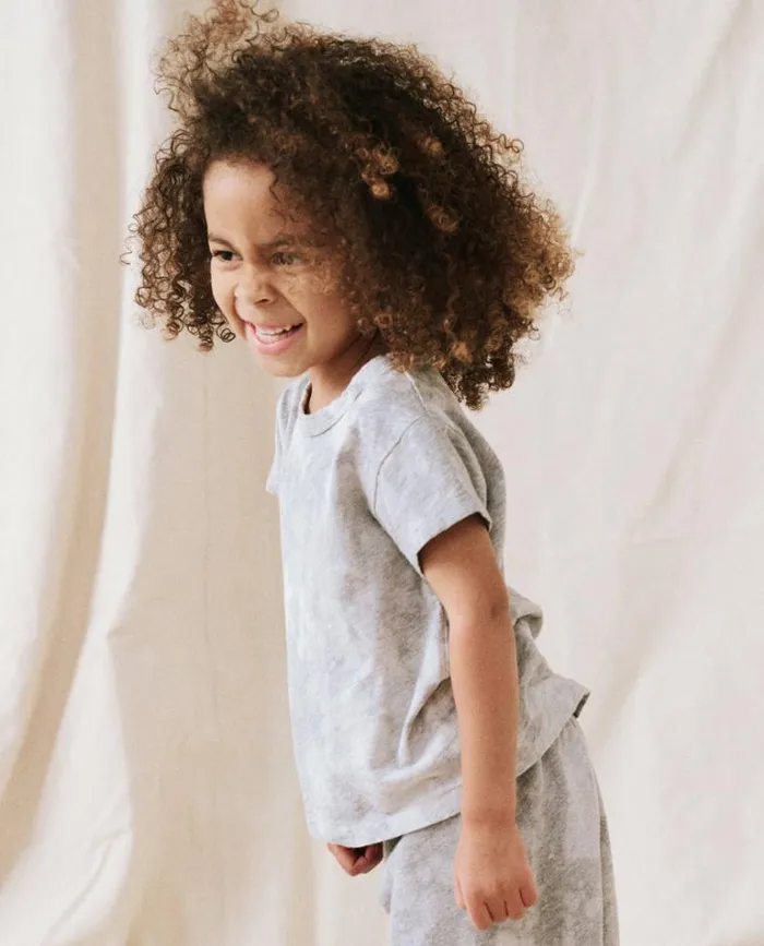 Tshirts Little039s The Great The Little Boxy Crew Bleached Out Heather Grey