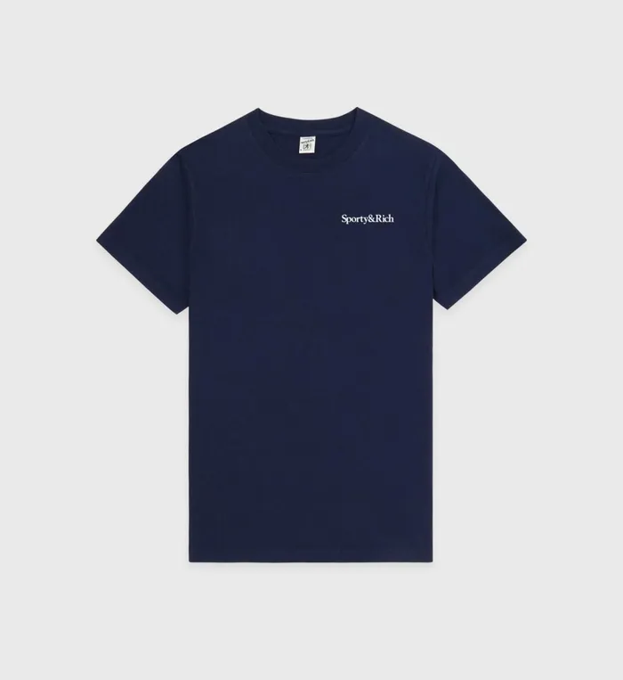 TShirts Men Sporty and Rich Health Is Wealth TShirt 8211 NavyWhite