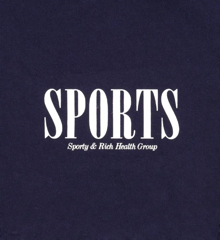 TShirts Men Sporty and Rich Sports TShirt 8211 NavyWhite