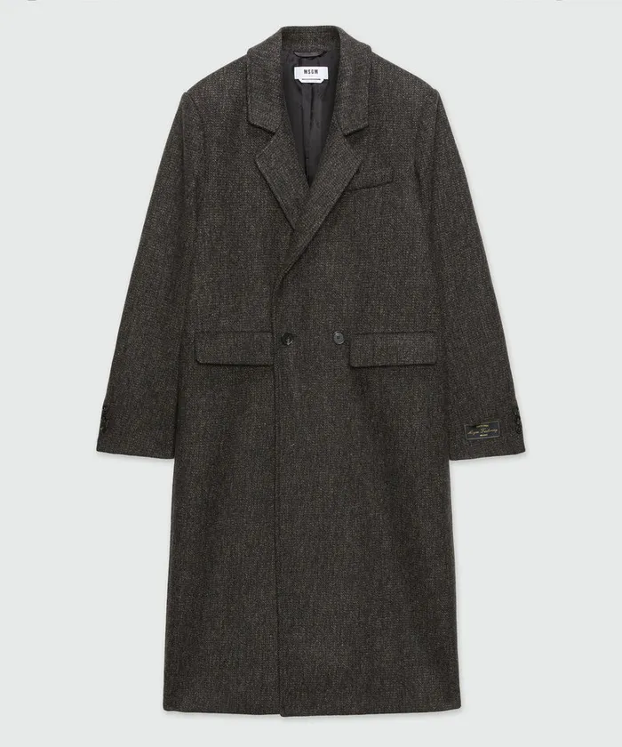 Tailoring Long Wool Coat Men MSGM Jackets Coats And Blazers