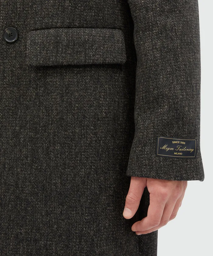Tailoring Long Wool Coat Men MSGM Jackets Coats And Blazers