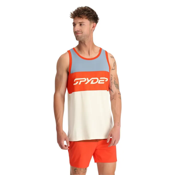 Tees and Tanks Mens Spyder Olson Tank 50 UPF 8211 Greige