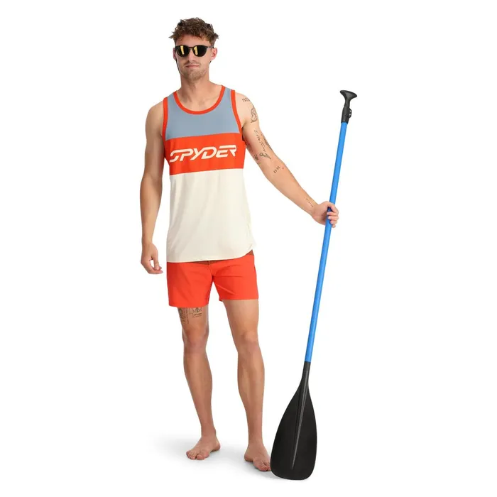 Tees and Tanks Mens Spyder Olson Tank 50 UPF 8211 Greige