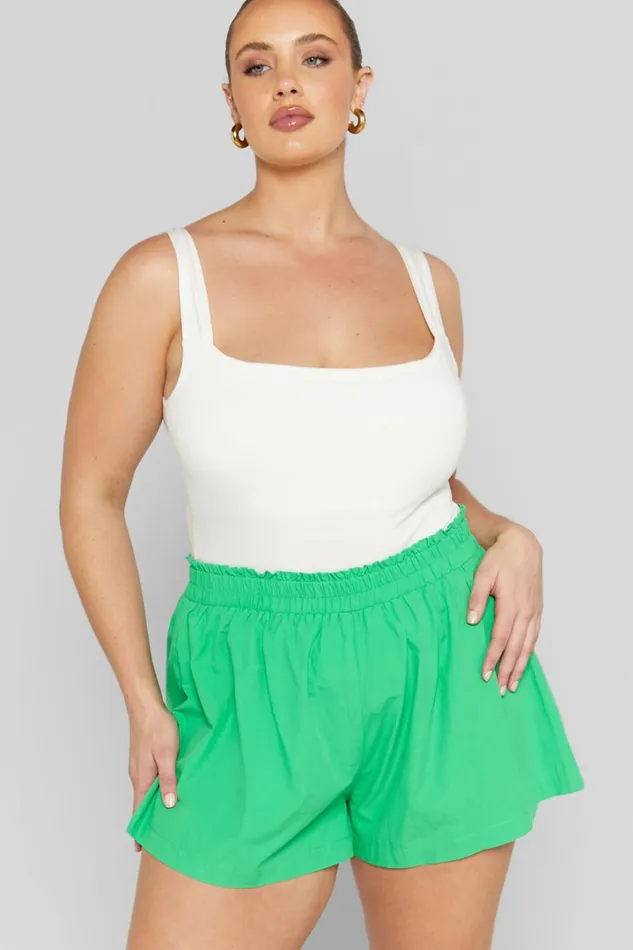 Terah Shorts 8211 High Waisted Shorts In Green Women Showpo Swimwear
