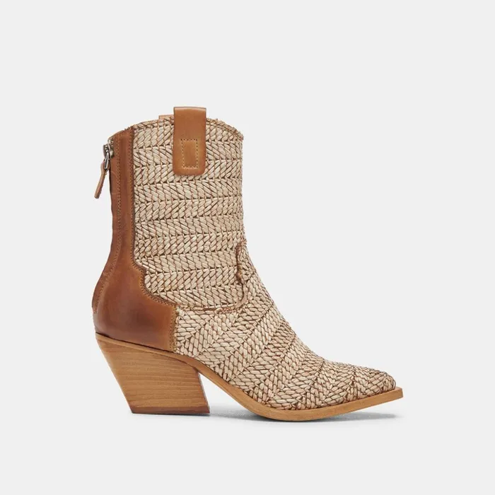 Texin Booties Brown Multi Raffia Women Dolce Vita Boots and Booties