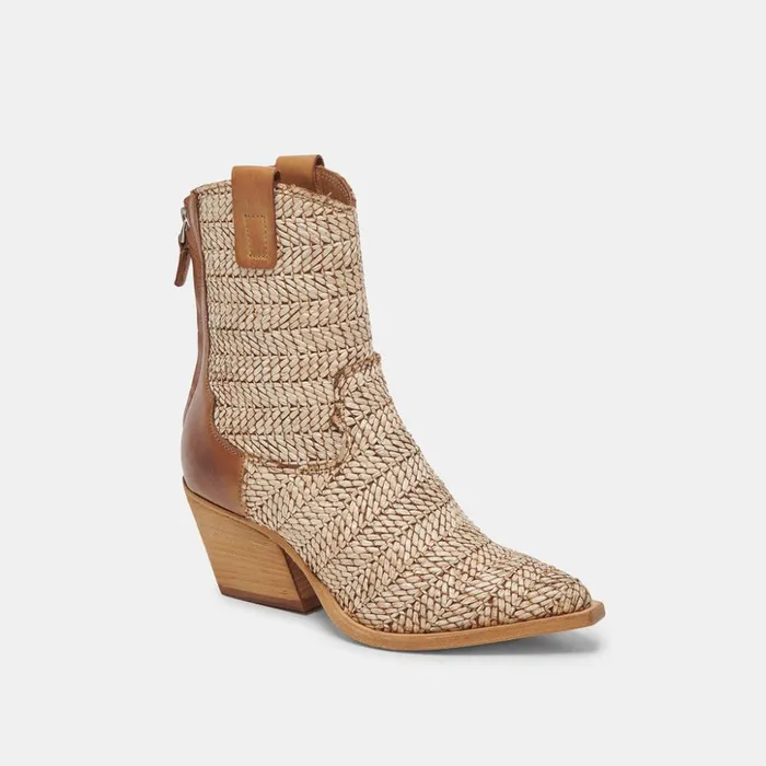 Texin Booties Brown Multi Raffia Women Dolce Vita Boots and Booties