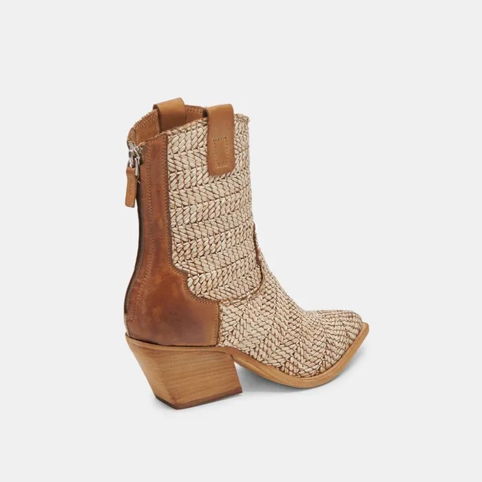 Texin Booties Brown Multi Raffia Women Dolce Vita Boots and Booties