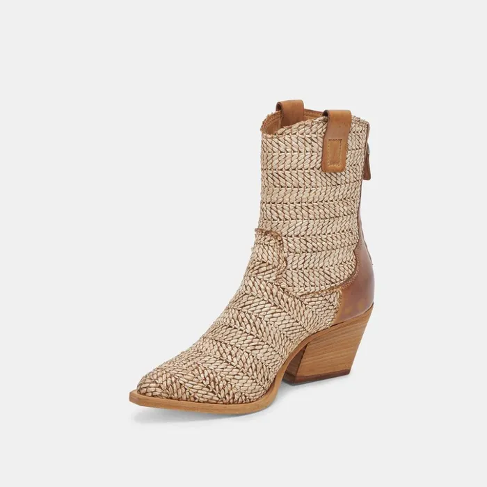 Texin Booties Brown Multi Raffia Women Dolce Vita Boots and Booties