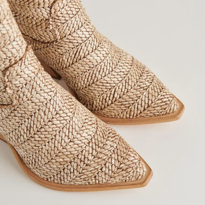 Texin Booties Brown Multi Raffia Women Dolce Vita Boots and Booties