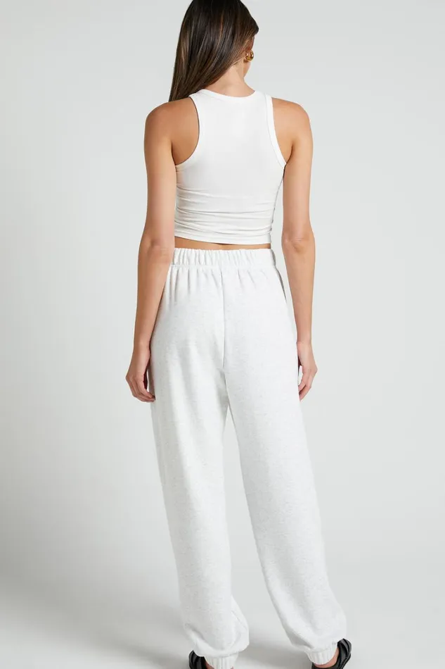 The Hunger Project X Showpo 8211 THP Track Pant In White Marle Women Showpo Activewear
