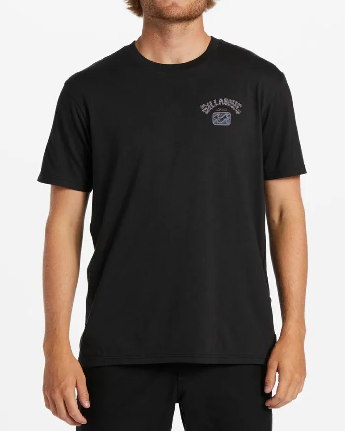 Theme Arch TShirt Washed Black Men Billabong TShirts