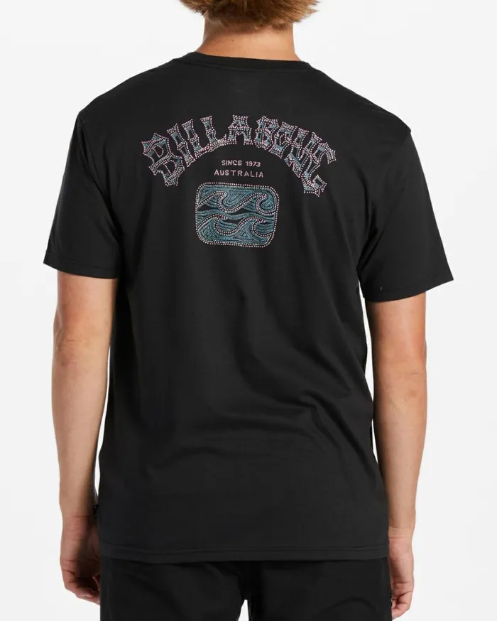 Theme Arch TShirt Washed Black Men Billabong TShirts