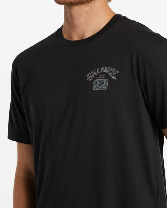 Theme Arch TShirt Washed Black Men Billabong TShirts
