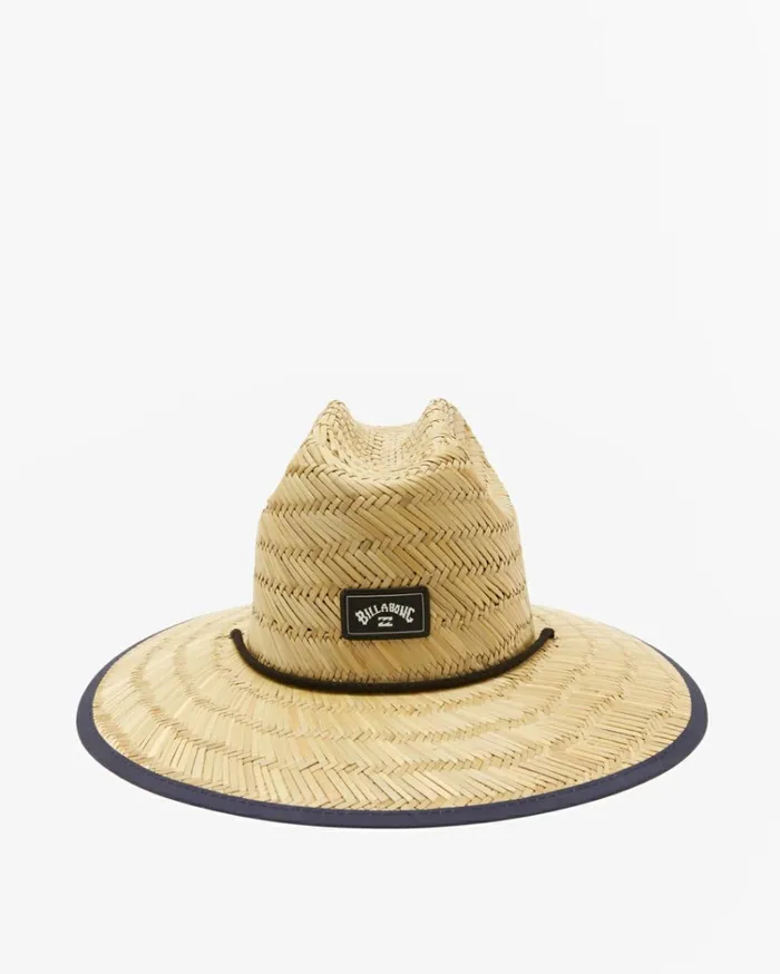Tides Print Straw Lifeguard Hat Navy Blue Men Billabong Hats