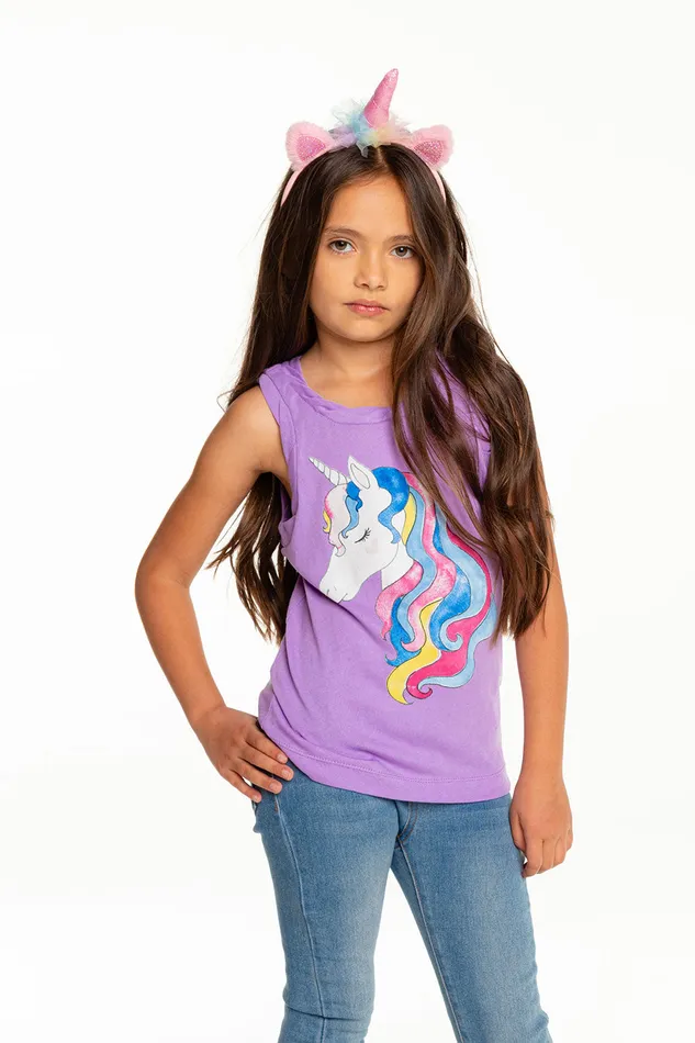Tops Chaser Brand Girls Rainbow Unicorn
