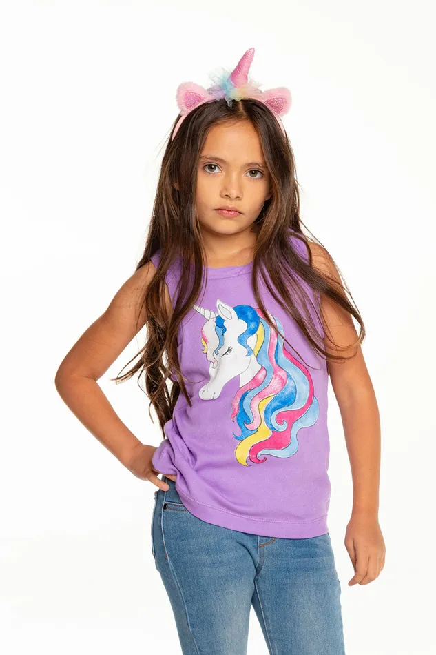 Tops Chaser Brand Girls Rainbow Unicorn