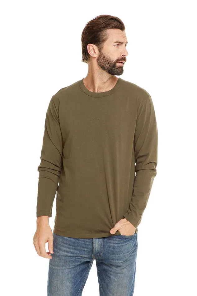 Tops Chaser Brand Mens COTTON JERSEY LS CREW
