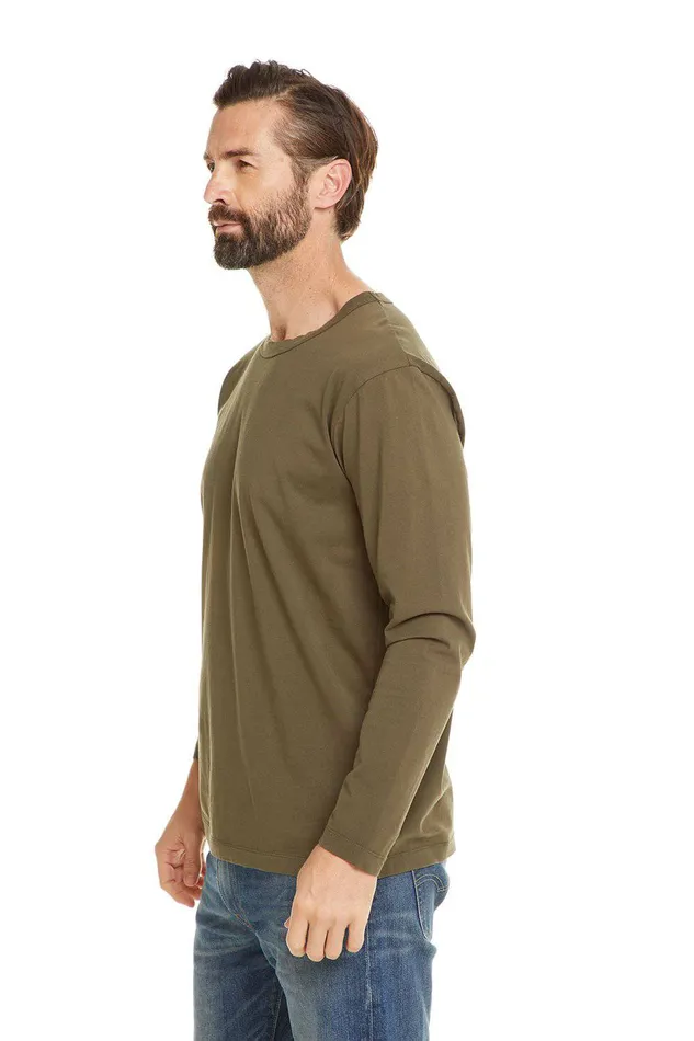Tops Chaser Brand Mens COTTON JERSEY LS CREW