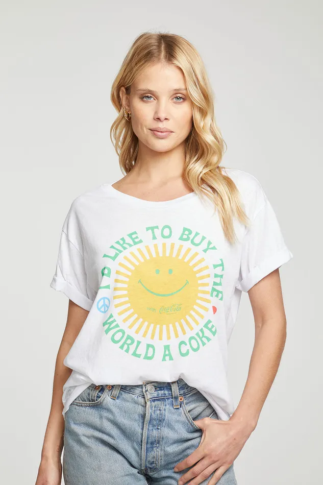 Tops Coca Cola Sunshine Chaser Brand Womens
