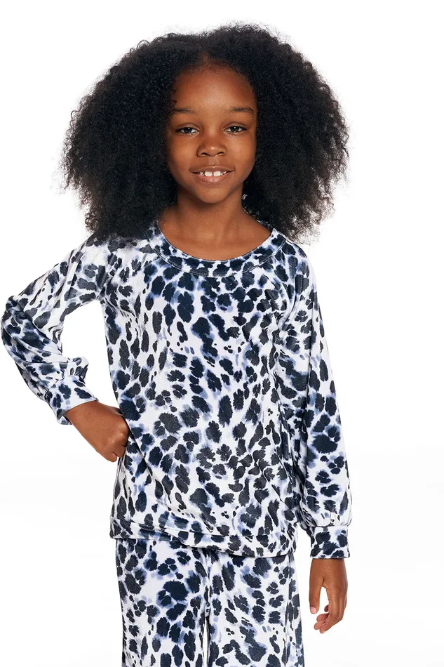 Tops Girls Chaser Brand Stretch Velvet Blouson Sleeve Raglan Pullover Tops Girls Chaser Brand Stretch Velvet Blouson Sleeve Raglan Pullover