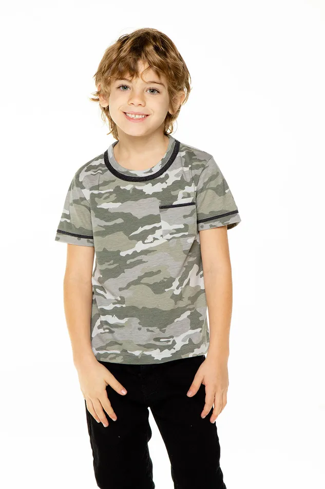 Tops Recycled Vintage Jersey Short Sleeve Crew Neck Pocket Tee Chaser Brand Boys