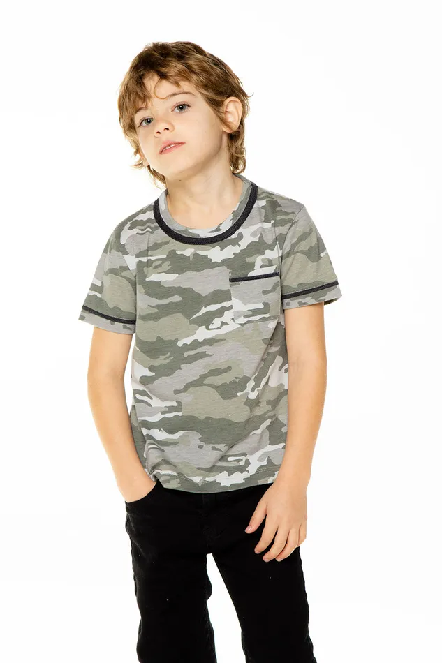 Tops Recycled Vintage Jersey Short Sleeve Crew Neck Pocket Tee Chaser Brand Boys