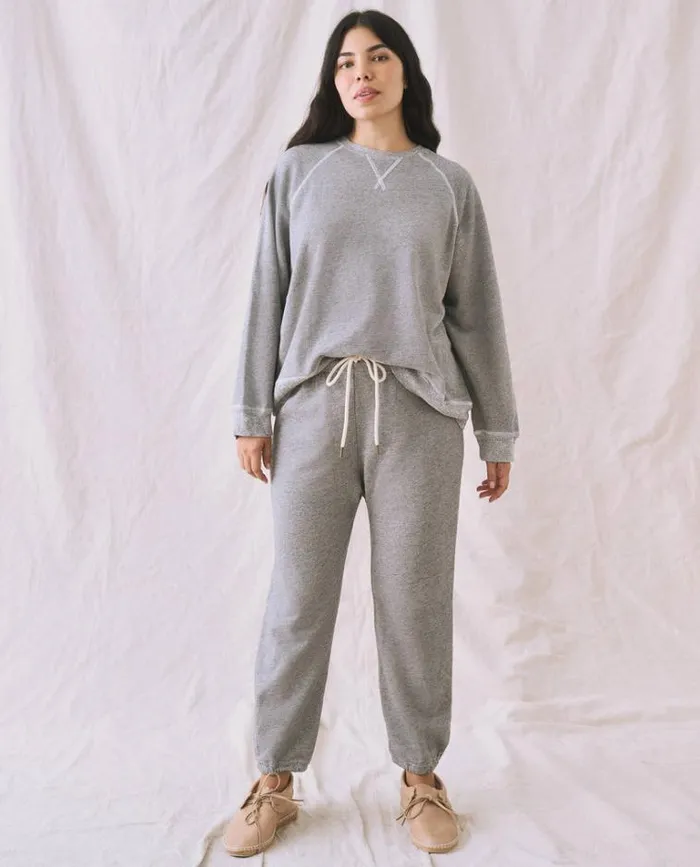 Tops Women039s The Great The Slouch Sweatshirt Varsity Grey