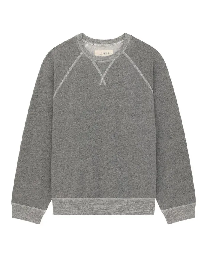 Tops Women039s The Great The Slouch Sweatshirt Varsity Grey