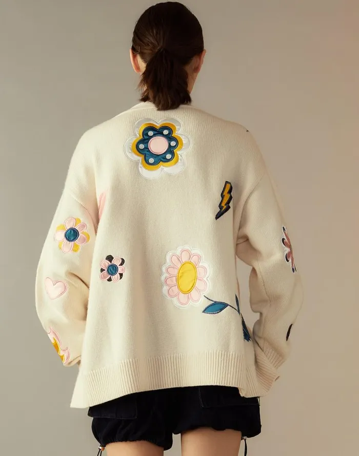 Tops Women Cynthia Rowley Playful Patchwork Cardigan