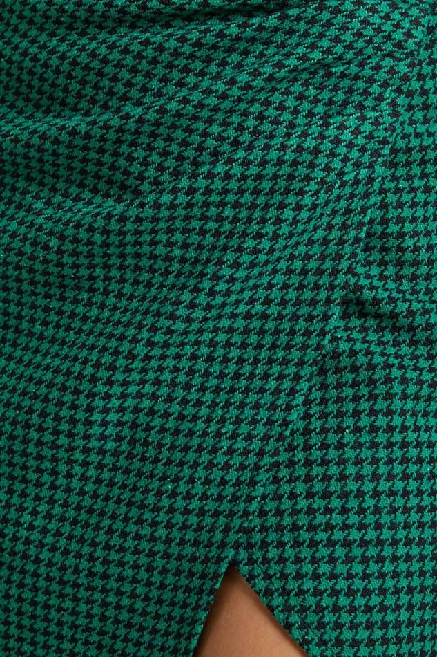 Toula Mini Skirt 8211 Thigh Split High Waisted Skirt In Green And Black Women Showpo Skirts