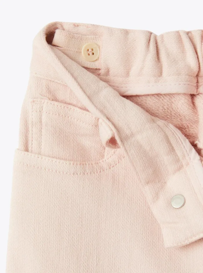 Trousers And Leggings Girl 216 Il Gufo Fleecelined Denim Cargo Pants