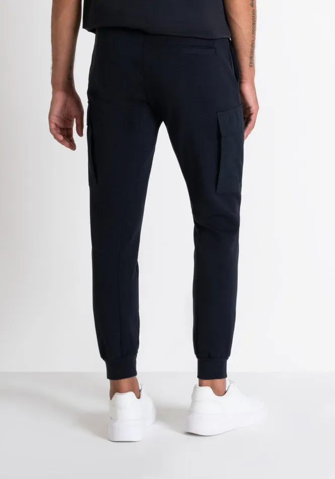 Trousers Men Antony Morato Regular Fit Sweatpants With Side Pockets In Blue Cotton Blend Blue Ink