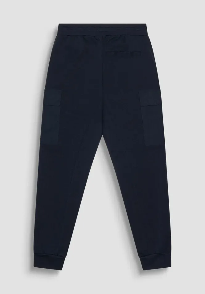 Trousers Men Antony Morato Regular Fit Sweatpants With Side Pockets In Blue Cotton Blend Blue Ink
