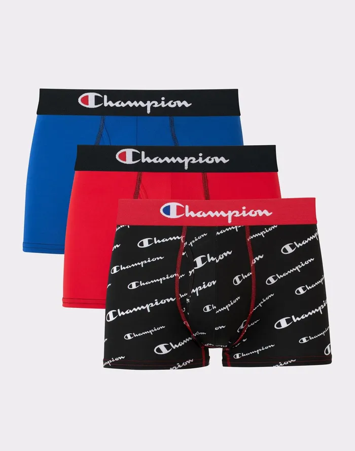 Trunks Pack Moisture Wicking Lightweight Stretch 3Pack Assorted Men Champion Underwear