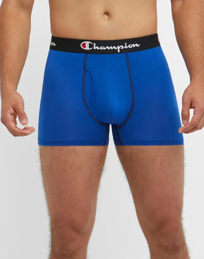 Trunks Pack Moisture Wicking Lightweight Stretch 3Pack Assorted Men Champion Underwear