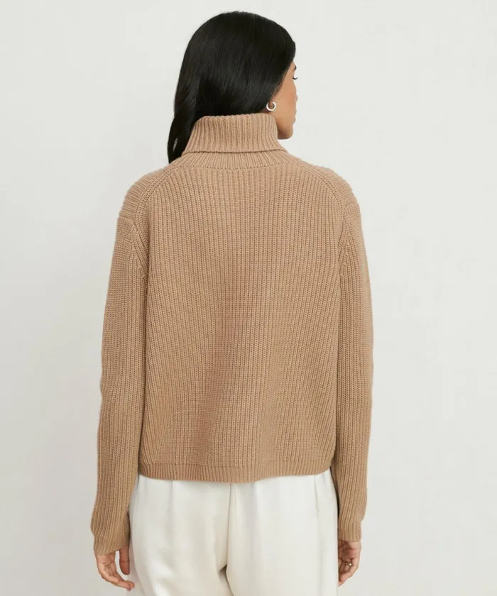 Turtlenecks Women Jenni Kayne Cropped Turtleneck Camel