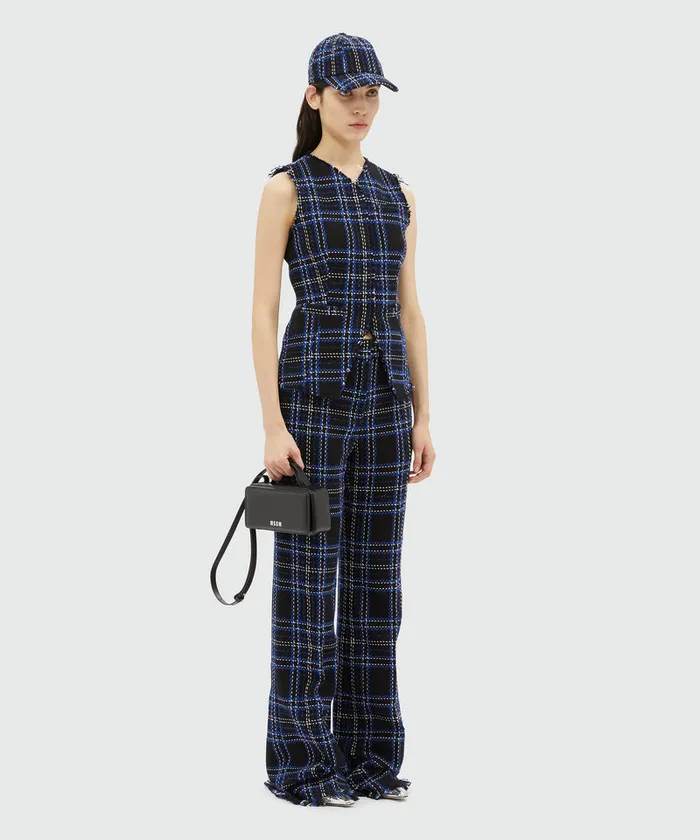 Tweed MaxiCheck Vest Women MSGM Blazers