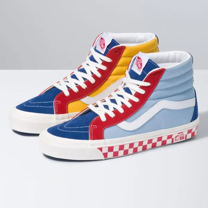 Vans Anaheim Factory Sk8Hi 38 DX OG Color MixOG White MensWomens Classics Shoes